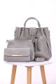 Versatile Collection of 3Pcs Stylish Ladies Handbags With Long Shoulders & Stylish Designs Ladies Hand Bags for Girls, Casual Women PU Leather Handbag Fashionable Large Capacity Crossbody & Shoulder Bags, Women Purse Handbag 3Pcs Handbag [GREY BAG]. 