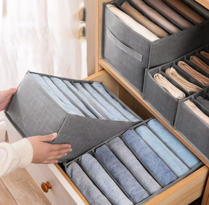 Pocket%20Friendly%20Wardrobe%20Clothes%20Organizer,%20Shirts%20and%20Jeans,%20Pant%20Flexible%20Compartments%20Storage%20Box%20space%20saver%20large%20capacity%20Socks%20and%20Undergarment,%20Clothes%20Drawer%20Mesh%20Separation%20Box,%20Portable%20Foldable%20Closet%20%20Multi%20Pockets%20-%20Image%203