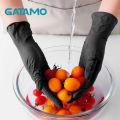 Gatamo black nitrile disposable gloves 100pc box  durable strong 100% nitrile gloves for food cooking workshop hair dressing. 