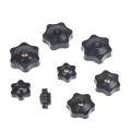 5pcs M4/5/6/8/10 Plum Hand Tighten Nuts Handle Thread Mechanical Black Thumb Nut Encounter. 