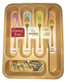 Household Pristine Cutlery Tray Cutlery tray Drawer Organizer with five Utensil Cutlery Kitchen Divider (Also for Desk and Office) ORGANIZING DRAWER STORAGE TRAY. 