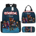 NEW ROBLOX VIRTUAL WORLD CROSS-BORDER MODEL PRIMARY AND SECONDARY SCHOOL STUDENTS SCHOOLBAG, ANIME BACKPACK, BACKPACK, LUNCH BAG, PENCIL CASE. 