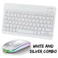 WIRELESS KEYBOARD & MOUSE RECHARGEABLE COMBO BLUETOOTH FOR MOBILE, IPADS, TABLETS, IPHONES, LAPTOP, PC& OTHER DEVICES. 