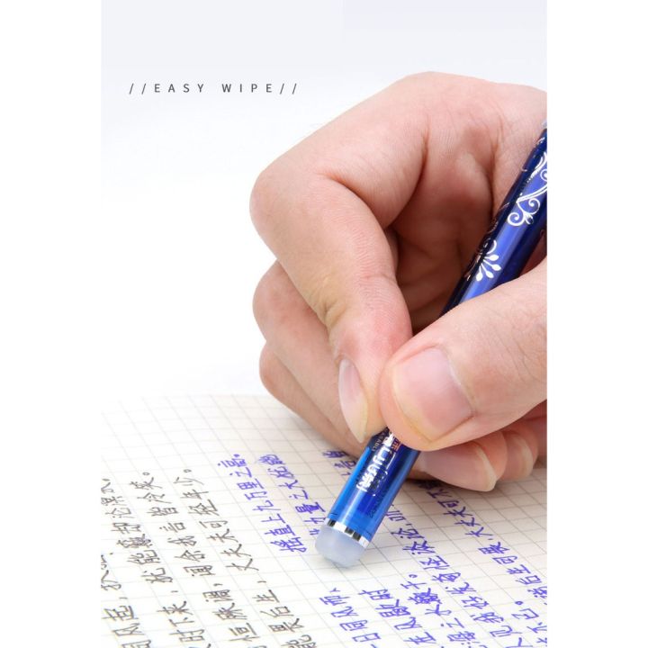 Erasable%20ballpen%20Gel%20pen%20set%200.5mm%20ball%20tip%20Black,Light%20Blue,Red,Dark%20Blue%20ink%20Refills%20friction%20pen%20with%20eraser%20School%20&%20office%20writing%20supplies%20Stationery%20-%20Image%208