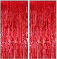 Red and Gold Theme Birthday kit Balloons Combo with Curtains and Star for Kids Girls Boys Birthday Decoration Items (Gold-Red). 