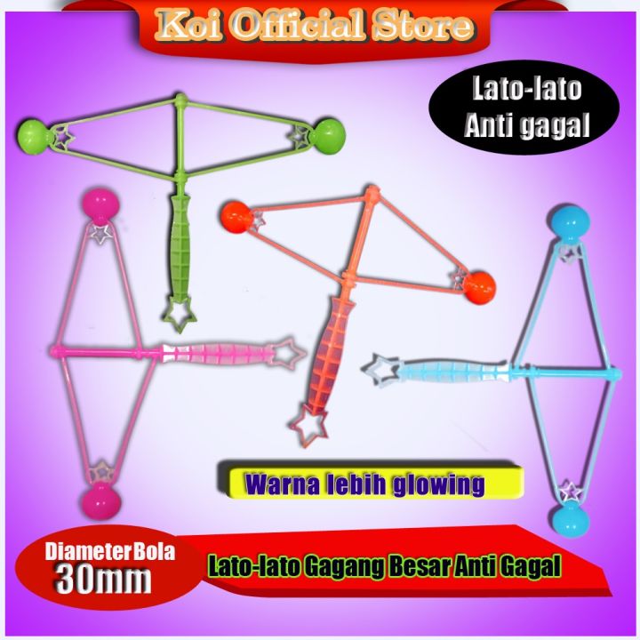 Koi Official - Toy Lato-Lato Big Handle Glowing Anti-Fail Viral & Old School For Kids