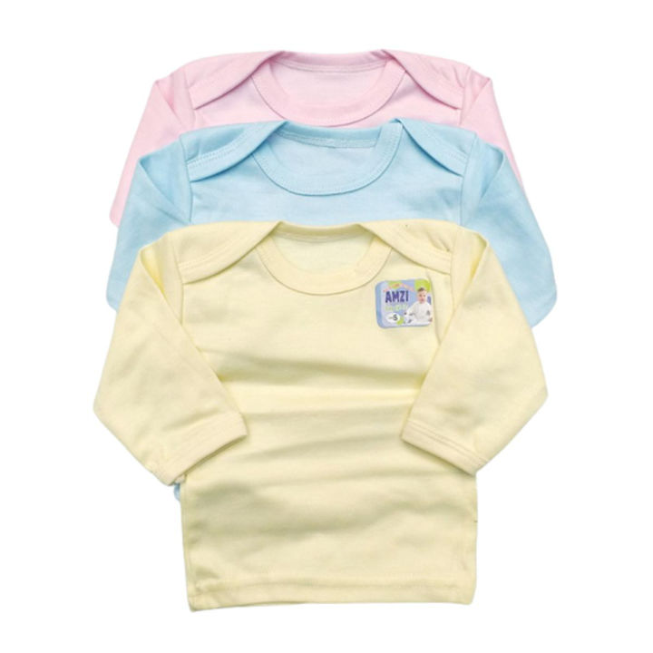Pack of 3 Newborn Baby Inner Vests Sleeve & Sleeveless Banyan In Cotton Stuff - Multicolor