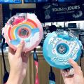 School Travel Girl Anti ML Cartoon Glass Donut Shaped Cup Kids Feeding Cup with Straw 380 Glass Cup, suitable for learning leakage drink bottles. 