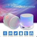 Mini Portable Bluetooth & Rechargeable Speaker with Light + SD Card + USB Supported Multi Color. 