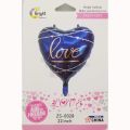 LOVE FOIL BALLOON - ANNIVERSARY FOIL BALLOON - HEART FOIL BALLOON. 