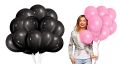 Black and Pink Birthday Theme Set including (Birthday Banner -30 Balloons ) Happy Birthday Decorations & items-Surprise Birthday. 