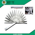 Berry Lion Feeler gauge gap gauge stainless steel high precision single piece valve plug gauge thickness gauge 0.02-1.0MM- 17 blades. 