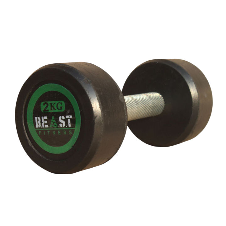 (Single Dumbbell Select Quantity 2 for pair) Rubber  Dumbbell Fitness Home Gym Home Exercise Dumbbell