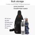 Waist Bag Men Waterproof Sling BagPack Waist Bag Large Capacity Wear-resistant Hip Belt Cross body Shoulder Pouch Purse Man Chest Bag Side Bag Fanny Bag with Headphone Jack- For Men. 