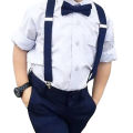 Imported Made Adjustable Suspenders Gallus With Bow Tie For Kids Stretchable Elastic -Assorted Colors. 