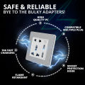 WBM Smart Universal 2100mA 5V 2 USB Wall Socket 2 USB Ports 10A EU Plug Timing APP Mobile Phone Button Panel Work With all home appliances. 