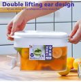 Plastic Drink Dispenser, Beverage Dispenser With Spigot, 1 Gallon Iced Juice Lemon Dispenser For Party Daily Use, Milk Dispenser For Fridge Gallon, Small Water Dispenser. 