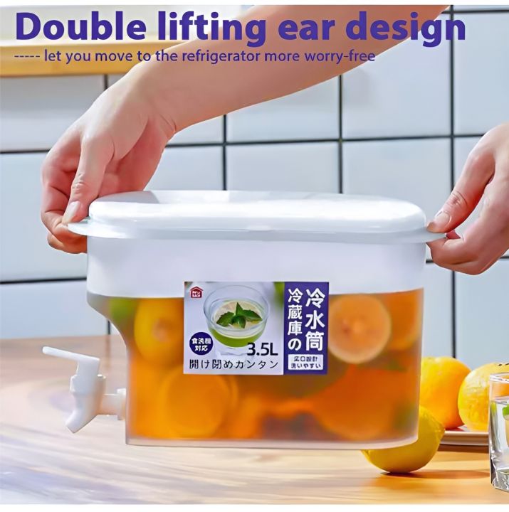 Plastic%20Drink%20Dispenser,%20Beverage%20Dispenser%20With%20Spigot,%201%20Gallon%20Iced%20Juice%20Lemon%20Dispenser%20For%20Party%20Daily%20Use,%20Milk%20Dispenser%20For%20Fridge%20Gallon,%20Small%20Water%20Dispenser%20-%20Image%205