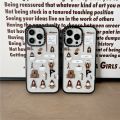[All you need is coffee]CASETIFY Acrylic Phone Case compatible For iPhone 15 Pro MAX 11 12 13 14 Pro MAX Coffee girl TPU border transparent shockproof phone protect cover. 