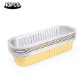 5/10Pcs Rectangular Tinfoil Tray Disposable Aluminum Foil Container Waterproof And Oil-proof Bakeware Set Without Lid For Grill Cooking Tool. 