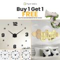 DIY Clock l Wall Art Clock | Wall Clock | Wall Clock For Bedroom | Wall Clock For Drawing room | Wall Decoration Item I Decoration Items For Room I Hexagoon Mirror. 