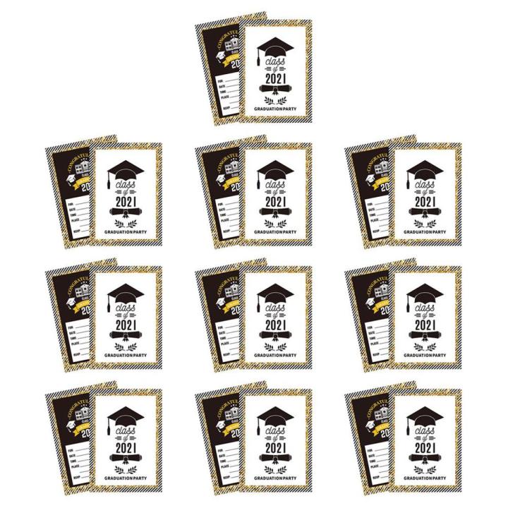 20Pcs Graduation Season Cards Greeting Invitation Cards Graduation Party Cards