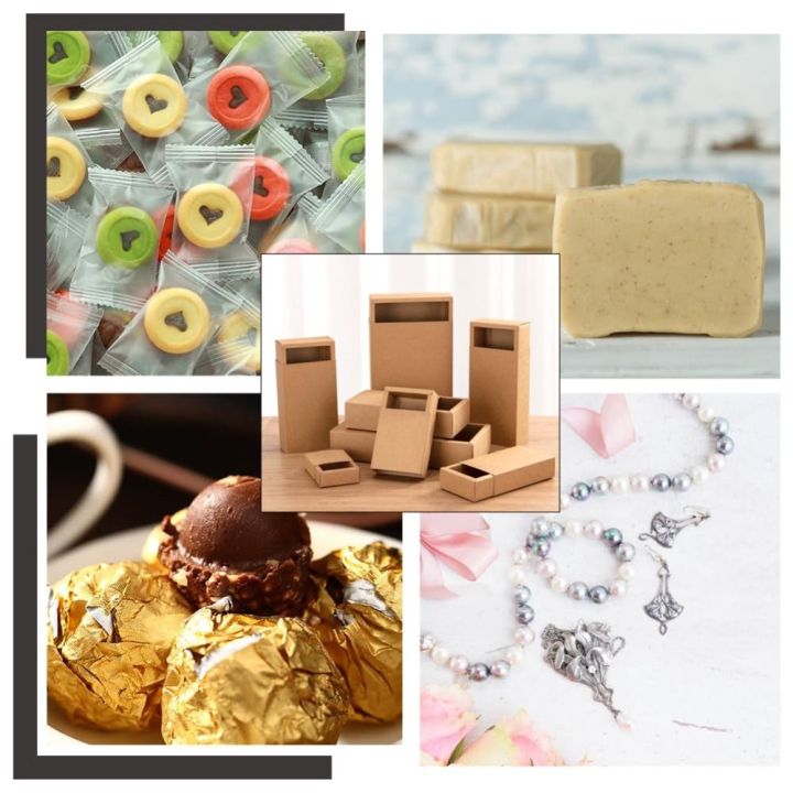 Candy Container Kraft Paper Kraft Paper Drawer Box Drawer Style Mini ...