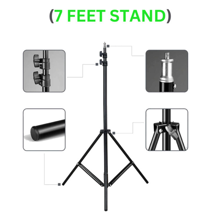 7 Feet / 2.1M Feet Tripod Aluminum Light Stand , DSLR , Multipurpose Ring Fill Light for studio