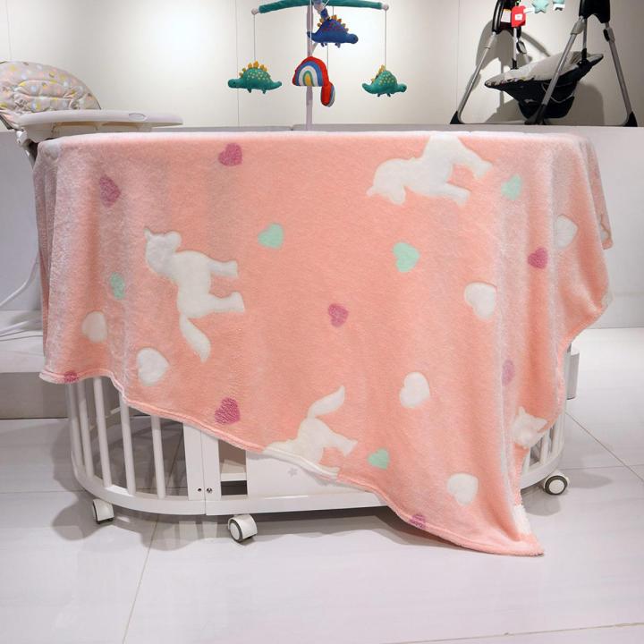 Baby and kids Glow In The Dark AC Flannel Blankets Light Weight- Single Bed Blanket