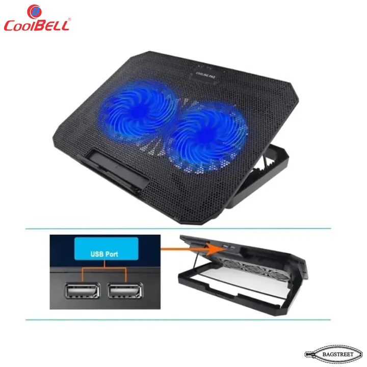 Coolbell%20CB202%20Cooling%20Pad%20For%2012-17%20Inch%20Laptops%20Gaming%20Notebook%20with%202%20large%20Quiet%20Fans%20Laptop%20Stand%20USB%20Powered%20Adjustable%20Mounts%20Stand%20with%20RGB%20LED%20Lights%20-%20Image%203
