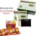 Pack of 6 Rita Imli with Free 5 Chatpata Chooran / Khatti Meethi Imli with Churan Childhood Snacks Rita Tamarind Imli Chat Pata Churan. 