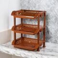 Plastic Three Teir Plate, Cup & Glass Rack For Kitchen. 