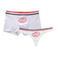 Couples Letter Print Underwear Set Women G string Men Boxer Shorts Underpants For Lovers. 
