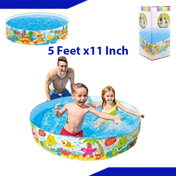 NON-INFLATABLE SIZE SWIMMING POOL | Without Air Swimming Pool ...