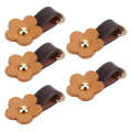5 Pcs Zipper Pull Head Split Leather Flower Shape Puller Replacement Pulls For Bags. 