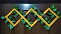 Money Plant Leaves Fence Wooden Frame Wall Hanging 2ft Retractable Garden Decoration with Bale of Leaves. 