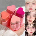 Heart Shaped Blush Stick Contour Highlighter Pearlescent Face Brightening Women's Cosmetics High Pigment Long-lasting. 