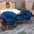 customize Royal bedroom chairs set 10 years guarantee foam and structure imported fabric all colours customize available. 