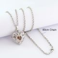 1pc Heart Hollow Cage Locket Pendant With Glass Ball Memory Locket Pendant Cremation Jewelry Fillable Jewelry. 