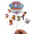 Paw Patrol Theme Cake Toppers - Cake Toppers - Blue Colors - Boys Theme - Pack Of 8 Cake Toppers. 