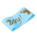 Big Sister To Be Writing Baby Shower Party Sash Blue. 