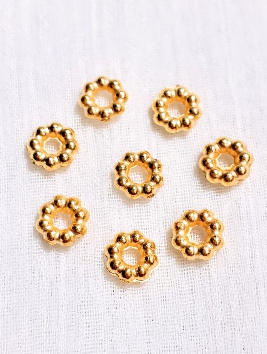 150%20/%20300%20Pcs%20Gold%20Plastic%20Spacer%20Beads%206mm%20%7C%20Round%20Flower%20Shape%20Spacers%20for%20Jewelry%20Making%20%7C%20DIY%20Craft%20Necklace,%20Bracelet,%20Earrings,%20Beading%20Supplies%20-%20Image%206