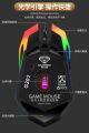 Divipard G202 Wired Cool RGB Optical Mouse Programming Ergonomics for PC Desktop Notebooks Suitable 3200DPI desktop Gaming Mouse. 