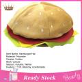 Trendygirl Ladies Hamburger Hat Stretchy Adults Universal Cheeseburger Shaped Cap. 