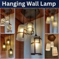 Beautiful Aesthetic Hanging Wall Lamp 3 pcs Set Beautiful Roof Lamp For Bedroom Unique Modern Fibre Plastic Haging Wall Lamps With Wooden Base and 3 modes Bulb E27 Hanging wall lamp Stylish Lamps For Hall Room Dining Room Bedroom jhumar fanoos chandelier. 