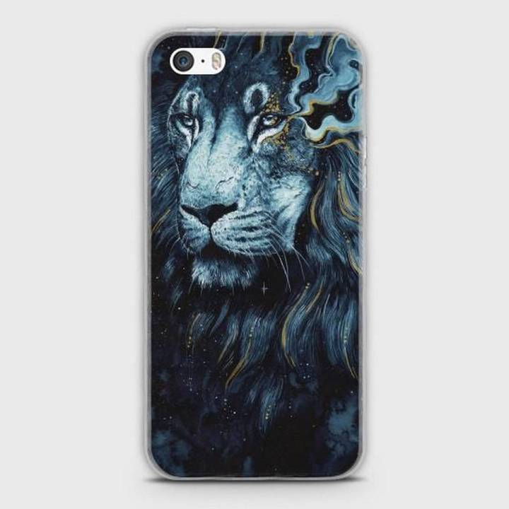 iPhone 5 Cover - SkinLee HQ Hybrid Case (Soft) - Vintage Galaxy Lion - SKINLEE-358-1-90-11