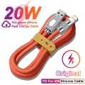 120W 6A Liquid Silicone (Metal) Super Fast Charge USB Cable  With LED Light (Different Colours) IOS, Type-C & Micro USB  1M. 