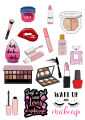 Makeup Stickers for Mobile back, Laptop, diary and for decorating your stuff and making them look more attractive 2 x 2 Inch size Pack of 18. 