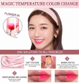 Magic Temperature Color Changing Flower Jelly Lipstick - Crystal Glossy Waterproof Lip Balm. 