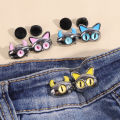 1/3Pair Little Monster Eye Shaped Adjustable Jean Button Waist Buckle Snap Pants Buckle Extender Replacement Jeans Button Pins. 